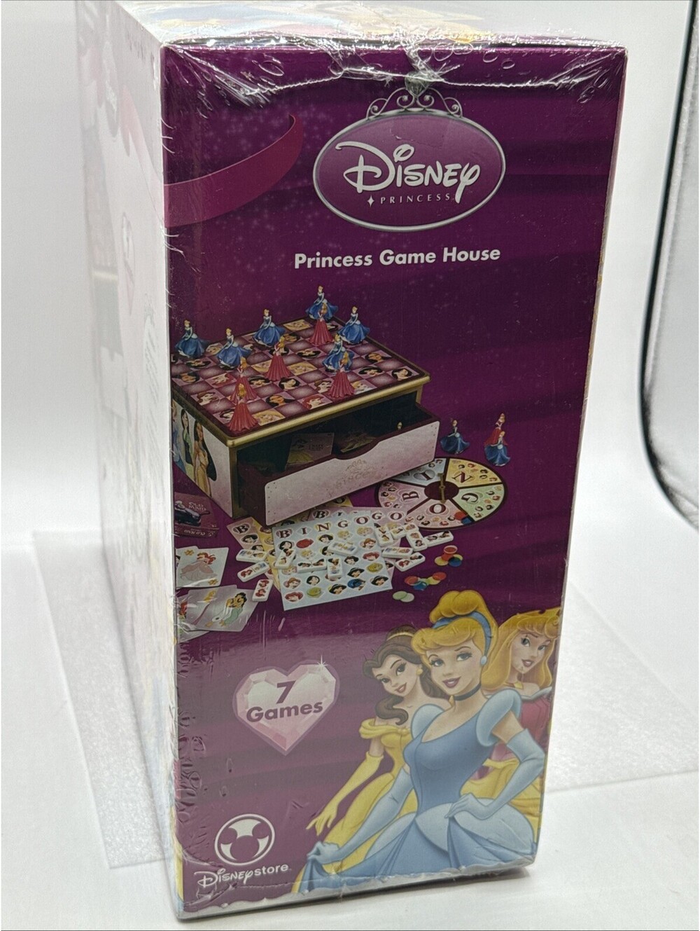Disney Store Princess Board Game House 2002 Storage Box 7 Games Sealed Checkers - Picture 5 of 7